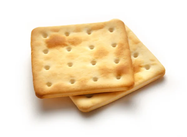 Galletas cuadradas en blanco —  Fotos de Stock