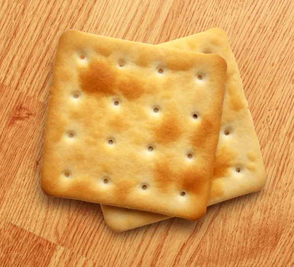 Két száraz cracker cookie-k — Stock Fotó