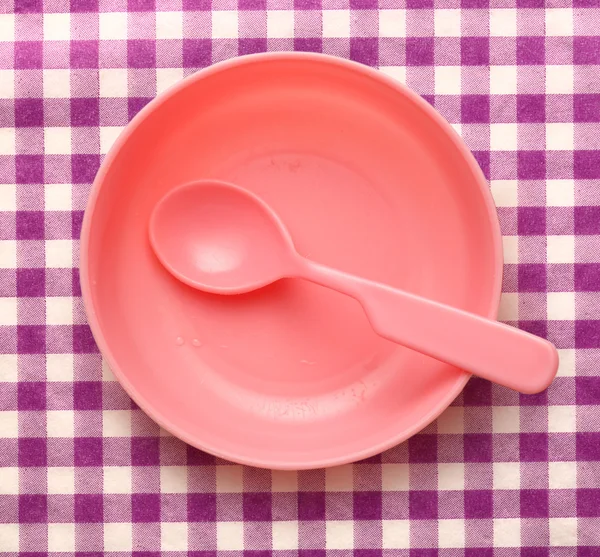 Dish, spoon and fork — Stock Photo, Image