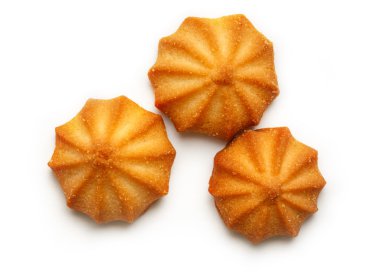 beyaz zemin üzerine bisküvi