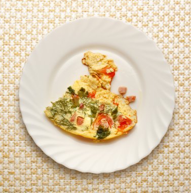 Yumurta omlet domates ile