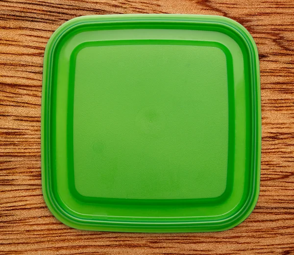 Green square plastic cover — Stock Photo, Image