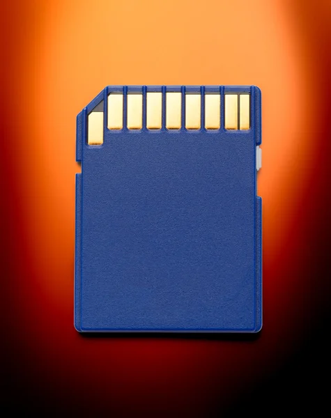 Modrý kompaktní paměťová karta — Stock fotografie