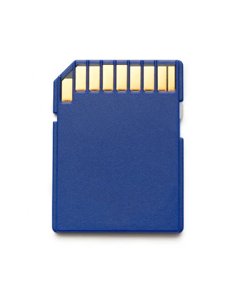 Blauwe compacte geheugenkaartje — Stockfoto