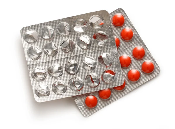 Tablets in plastic packings — Stock Photo, Image