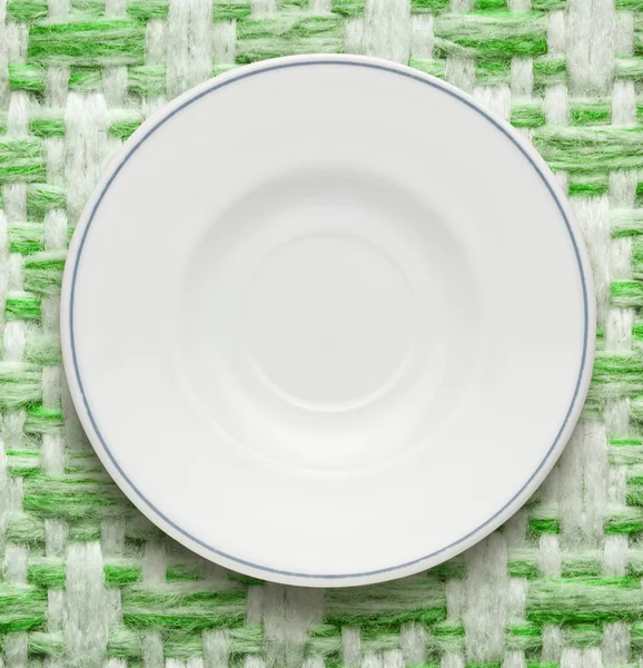 White plate in closeup — Stock Photo, Image