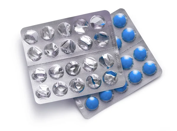 Tablets in plastic packing — Stock Photo, Image