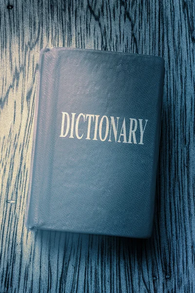Old blue dictionary — Stock Photo, Image