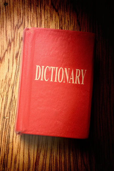 Old red dictionary — Stock Photo, Image