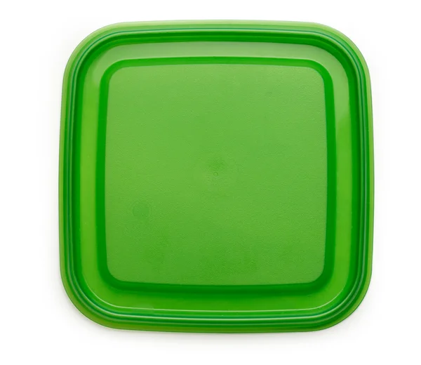Grüne quadratische Plastikhülle — Stockfoto
