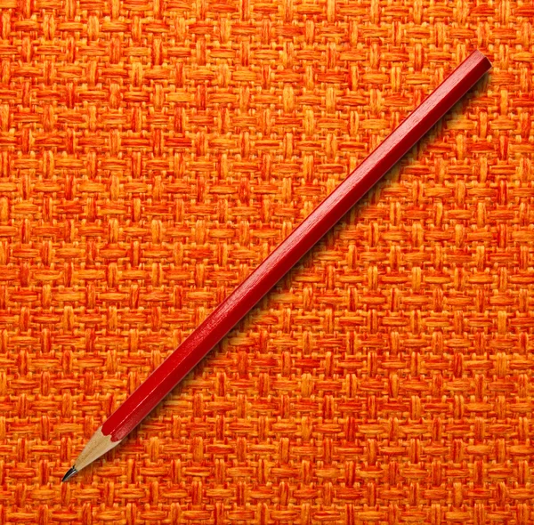 Long red pencil — Stock Photo, Image