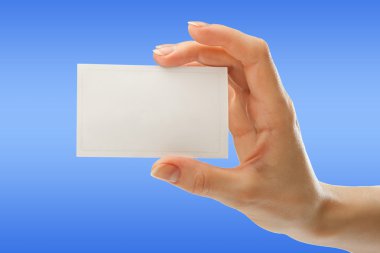 kadın eli boş kartı