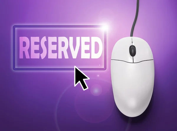 Computer mouse on blank background — Stock Photo, Image