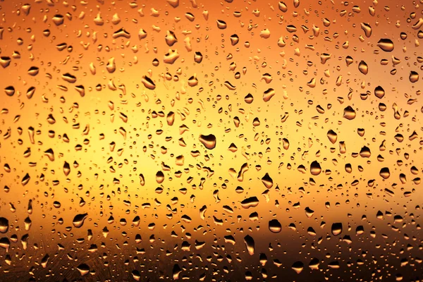 Cold rain drops on window — Stock Photo, Image