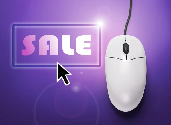 Computer mouse with arrow click — Stock Photo, Image