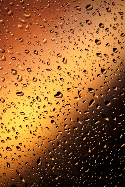 Cold rain drops on window — Stock Photo, Image