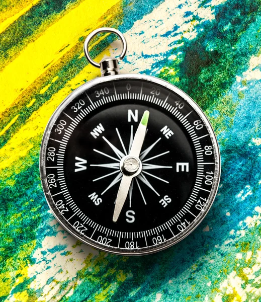 Nya svarta kompass — Stockfoto