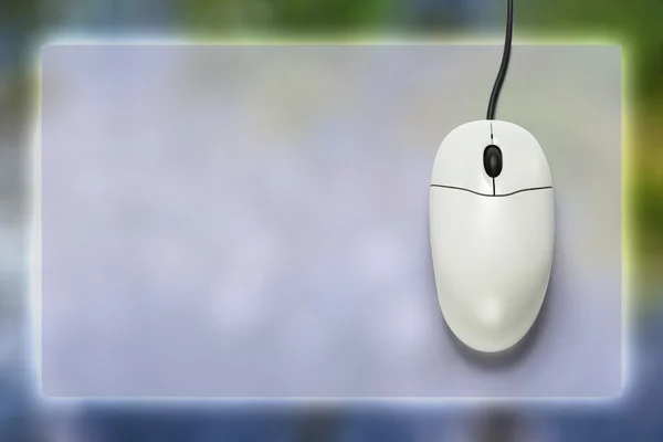 Mouse del computer su sfondo bianco — Foto Stock