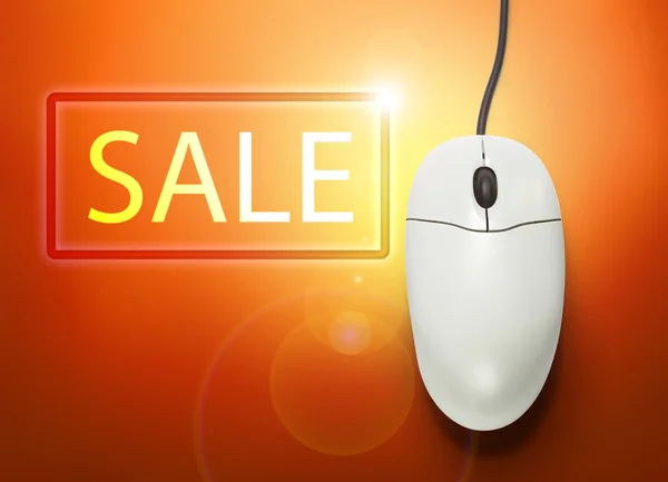 Computer mouse with click button — Stock Photo, Image