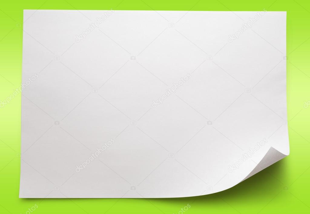 Blank sheet of paper 