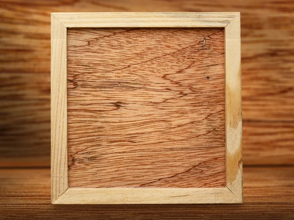 Blank new square wooden frame Royalty Free Stock Images
