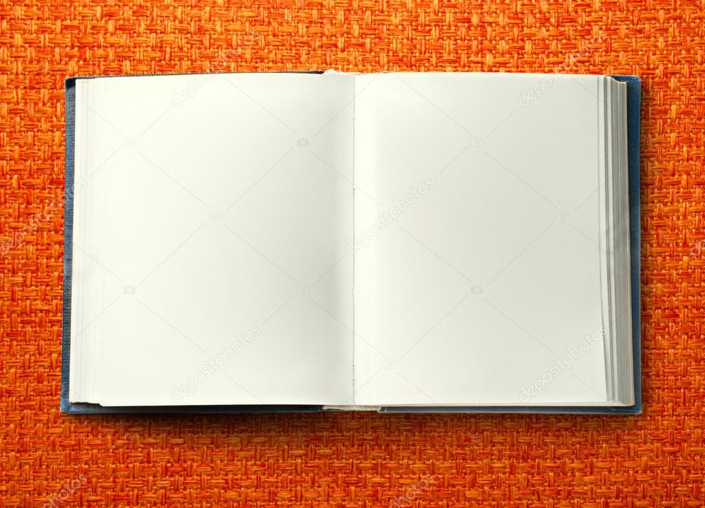 Blank opened book