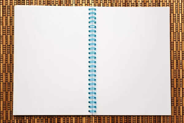 One open blank notebook — Stock Photo, Image