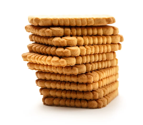 Galletas frescas sobre blanco — Foto de Stock