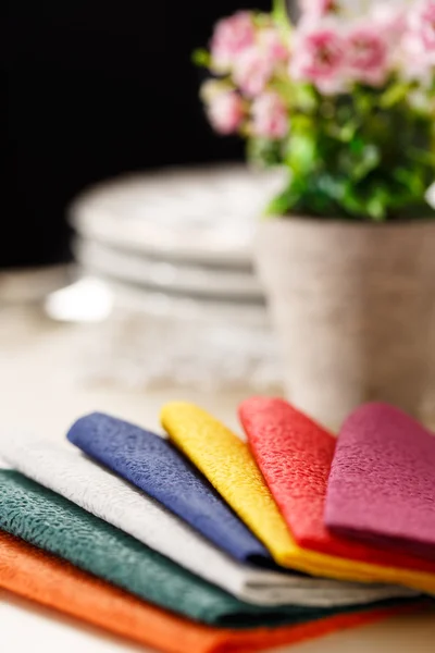 Still life with paper table napkins — Stock Photo, Image