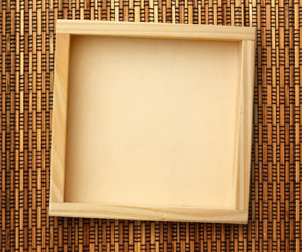 Blank new square wooden frame — Stock Photo, Image