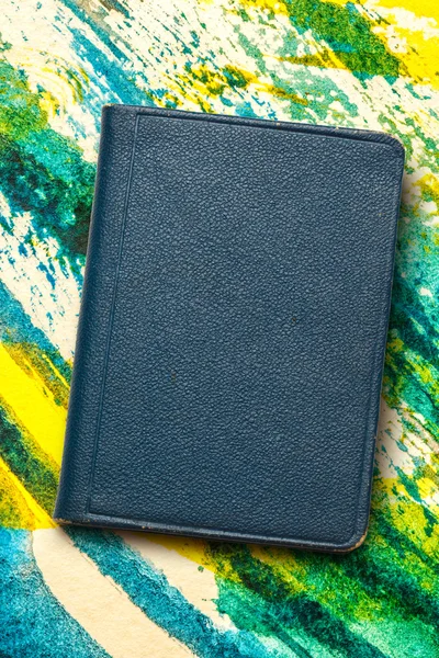 Mörk blå anteckningsboken — Stockfoto