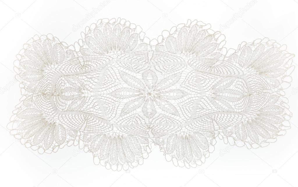 Crocheted lace napkin