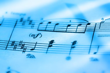 Mavi tonlama müzik notları