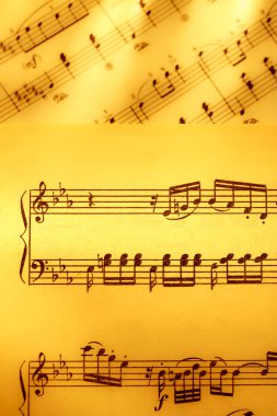 Müzik notlar sarı