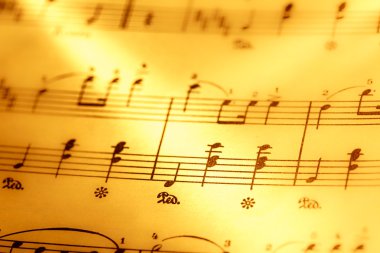 Müzik notlar sarı