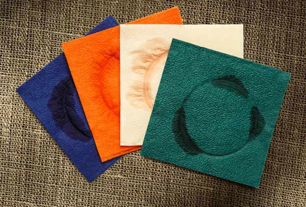 Colorful Dirty napkins — Stock Photo, Image