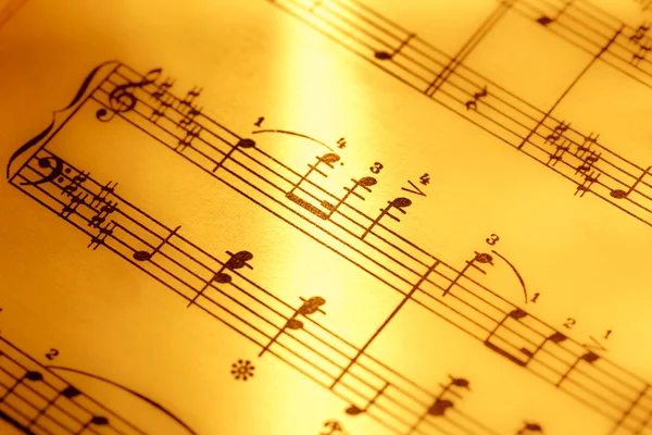 Note musicali in giallo — Foto Stock