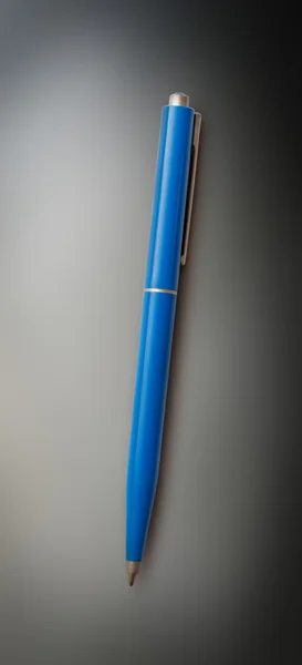 Blue plastic pen — Stock Photo, Image