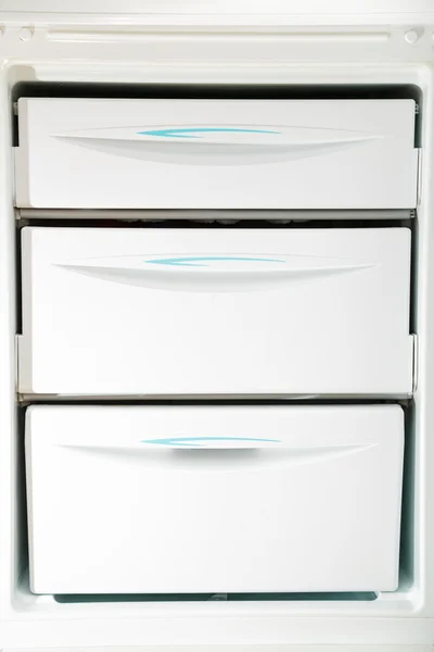 Vita hem kylskåp — Stockfoto