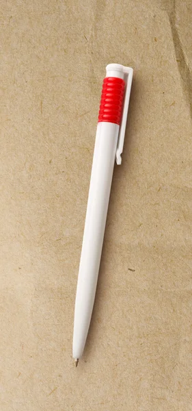 White plastic pen — Stock Photo, Image