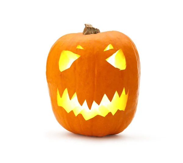 Glowing Halloween pumpkin — Stock Photo, Image