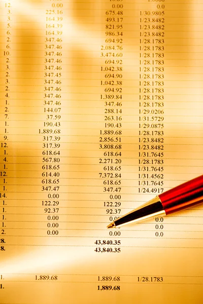 Bilancio e penna annuali — Foto Stock