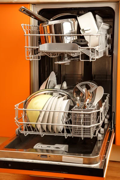 Built-in dishwashing machine — Stock Photo, Image