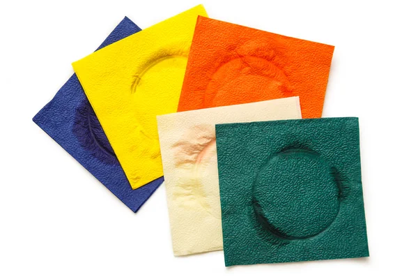 多彩的脏餐巾 — 图库照片