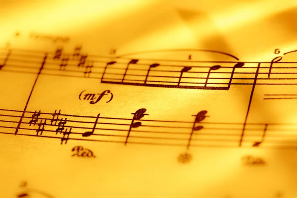 Note musicali in giallo — Foto Stock