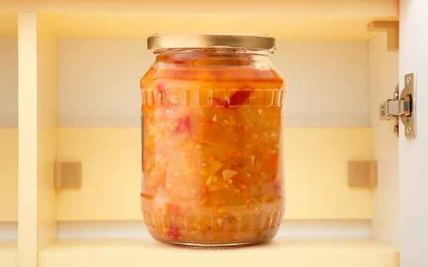 Pickled vegetables in jar — Stock Photo, Image