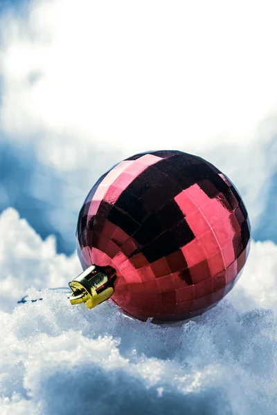 圣诞装饰红球 — 图库照片