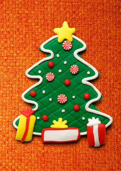 Decoratieve kerstboom — Stockfoto