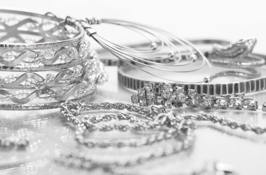 Silver jewelry clipart