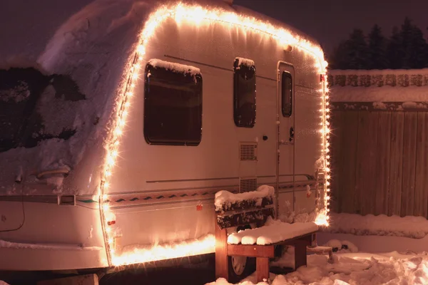 Winter camping holiday — Stock Photo, Image